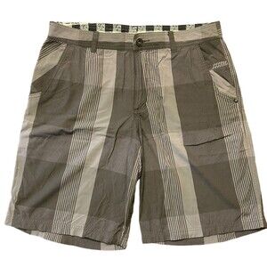 Lululemon Men's Gray Plaid Shorts Size 34 Inseam 10